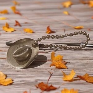 Metallic Cowboy Hat Keychain